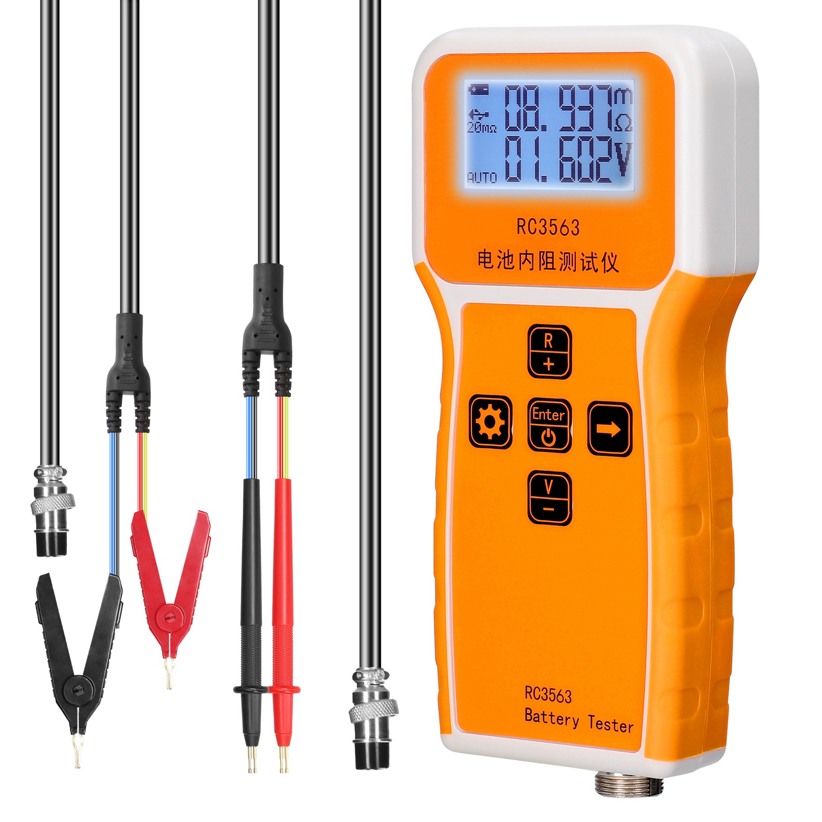 Battery Internal Resistance Tester Four Wire - 200Ohm 100V Penguji Tegangan Resistansi Internal