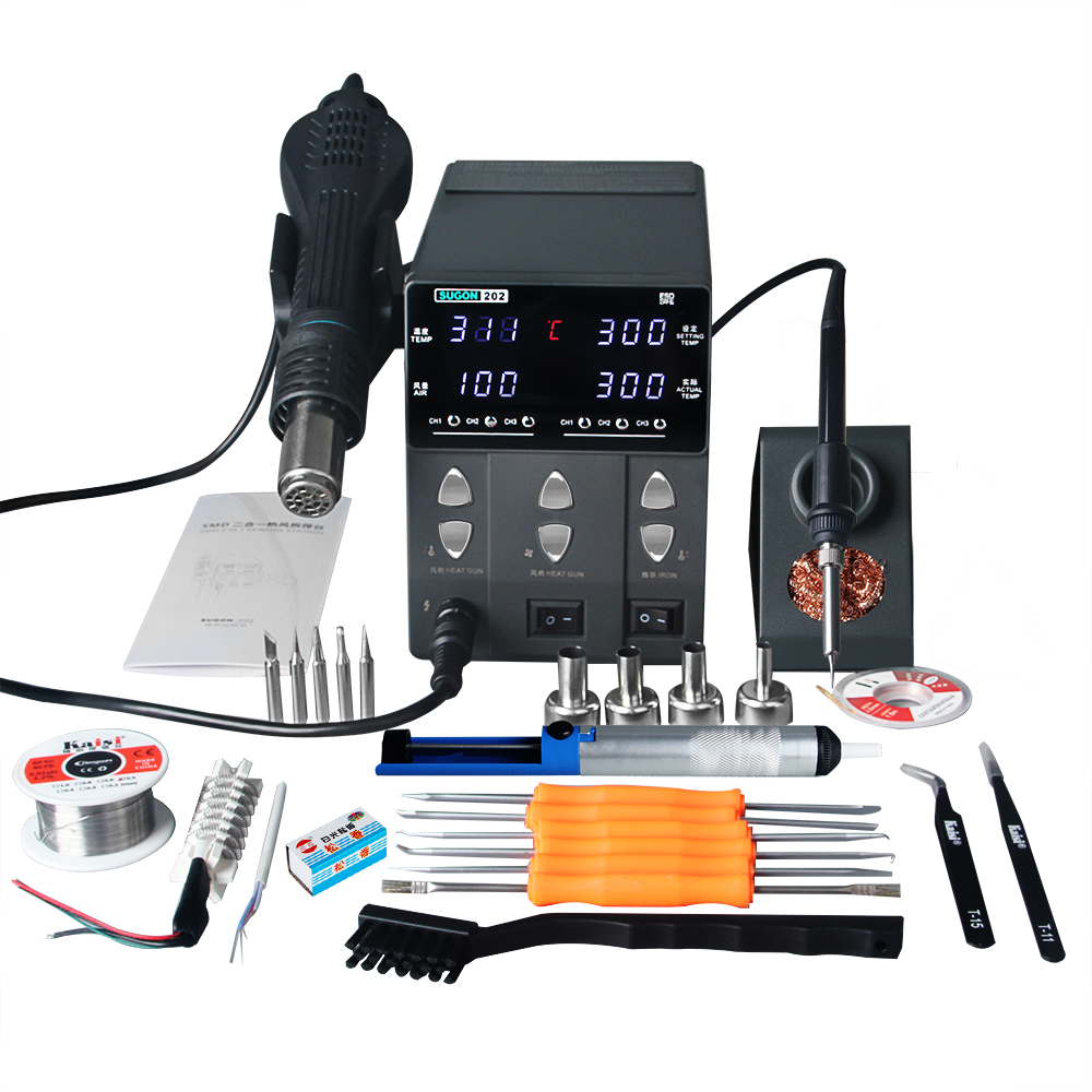 Smd Rework Station Hot Air Soldering 2 In 1 - SUGON-202 760W 2 IN 1 Stasiun