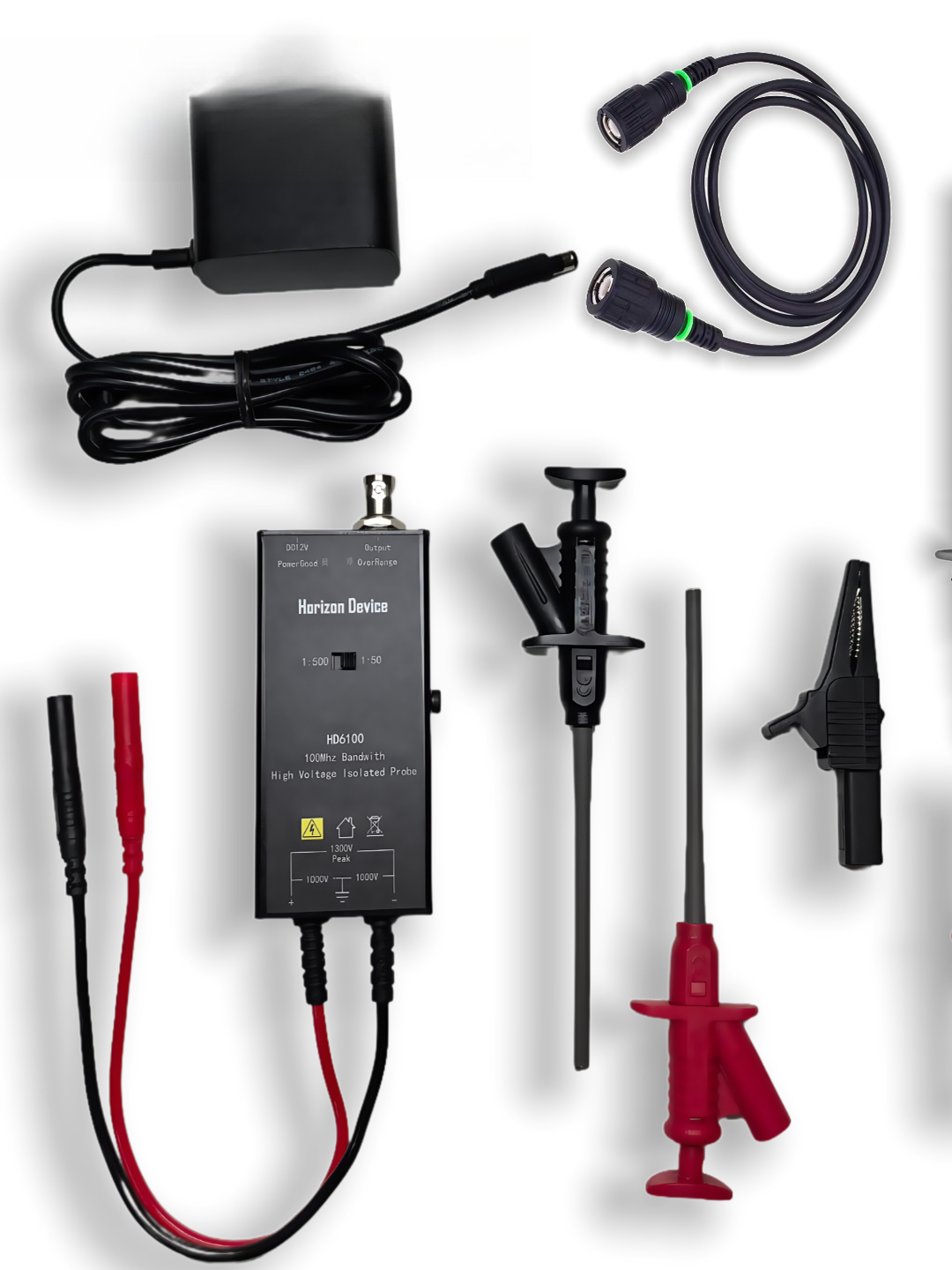 High Voltage Differential Probe 100Mhz 1300V - Probe Aktif Probe Diferensial Terisolasi Tegangan