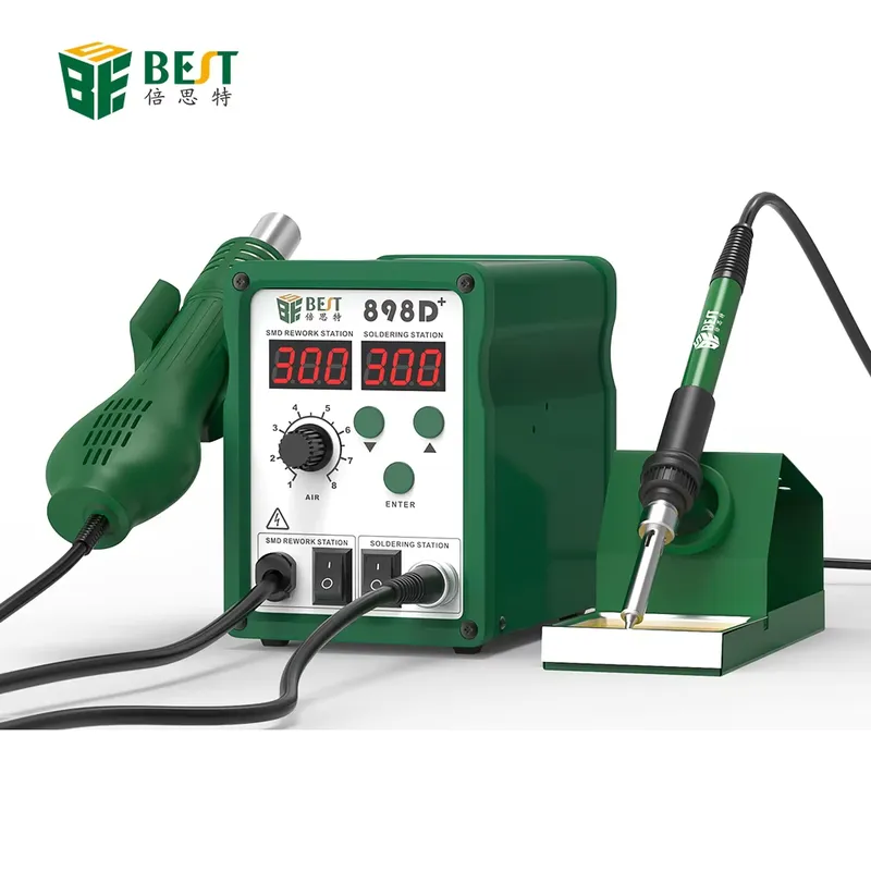 Smd Rework Station Hot Air Soldering 2 In 1 - Stasiun Solder Digital BST-898d+ Baru 2-in-1