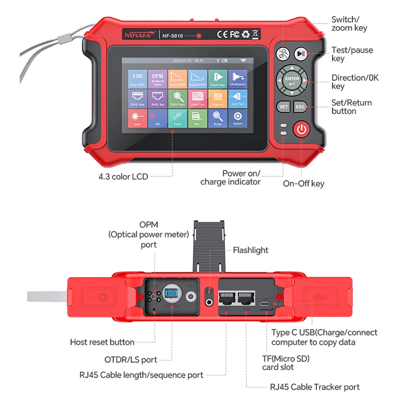 NOYAFA OTDR IPC Tester 1310/15 - Optical Time Domain Reflectometer Otdr 1310 1550Nm ulasan dan harga