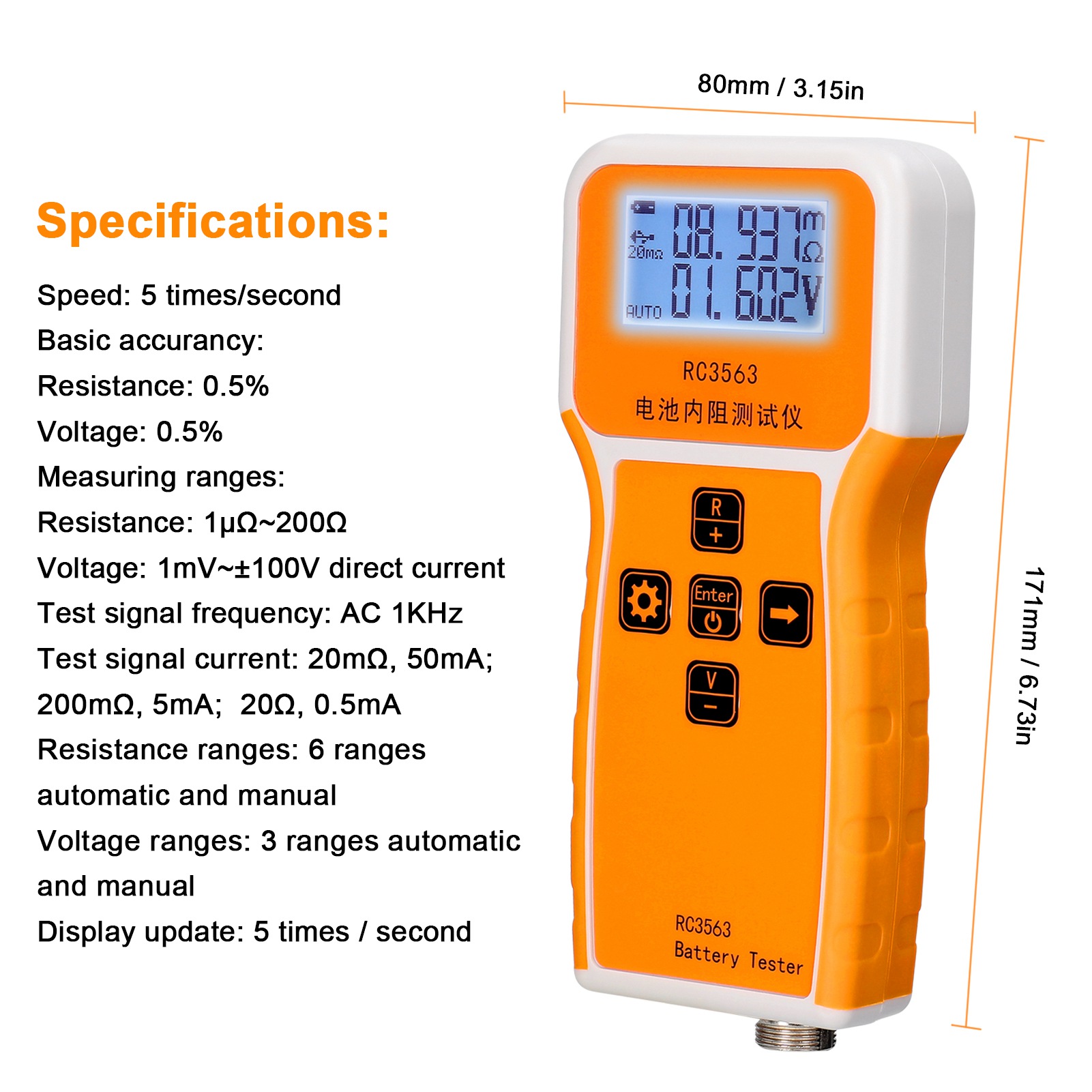 200Ohm 100V Penguji Tegangan R - Battery Internal Resistance Tester Four Wire ulasan dan harga