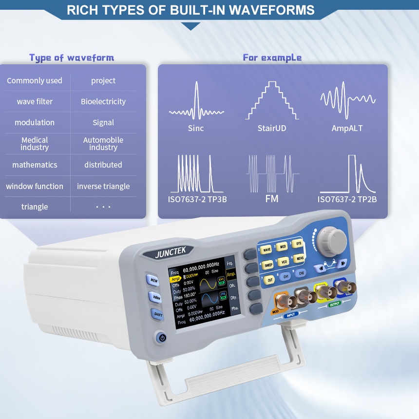 JDS8060 JDS8000 Generator Gelo - Dual Channel Arbitrary Waveform Function Generator 60Mhz ulasan dan harga