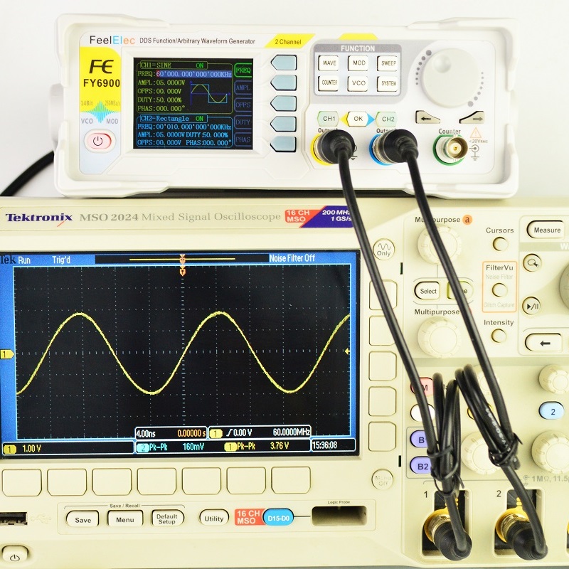 Feelelec FY6900 0-60MHz Fungsi - Dual Channel Arbitrary Waveform Function Generator 60Mhz ulasan dan harga