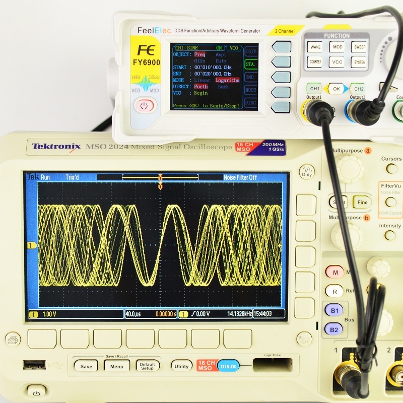 FY6900 Fungsi Generator Sinyal - Dual Channel Arbitrary Waveform Function Generator 60Mhz ulasan dan harga