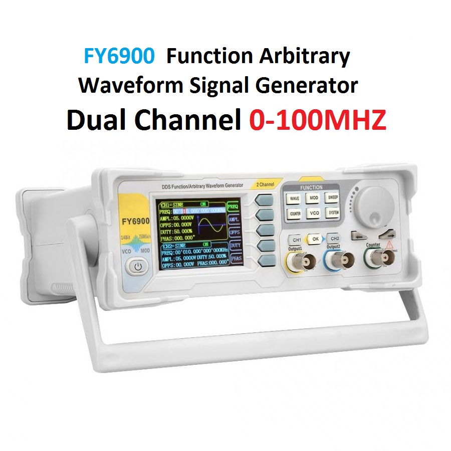 FY6900 Fungsi Generator Sinyal - Dual Channel Arbitrary Waveform Function Generator 60Mhz ulasan dan harga