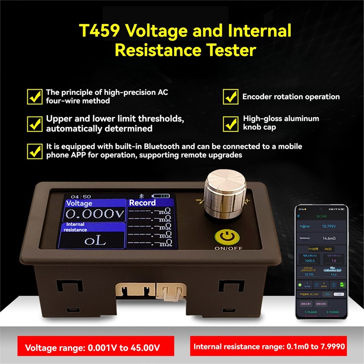 AS62 T459 DC 5V Penguji Resist - Battery Internal Resistance Tester Four Wire ulasan dan harga