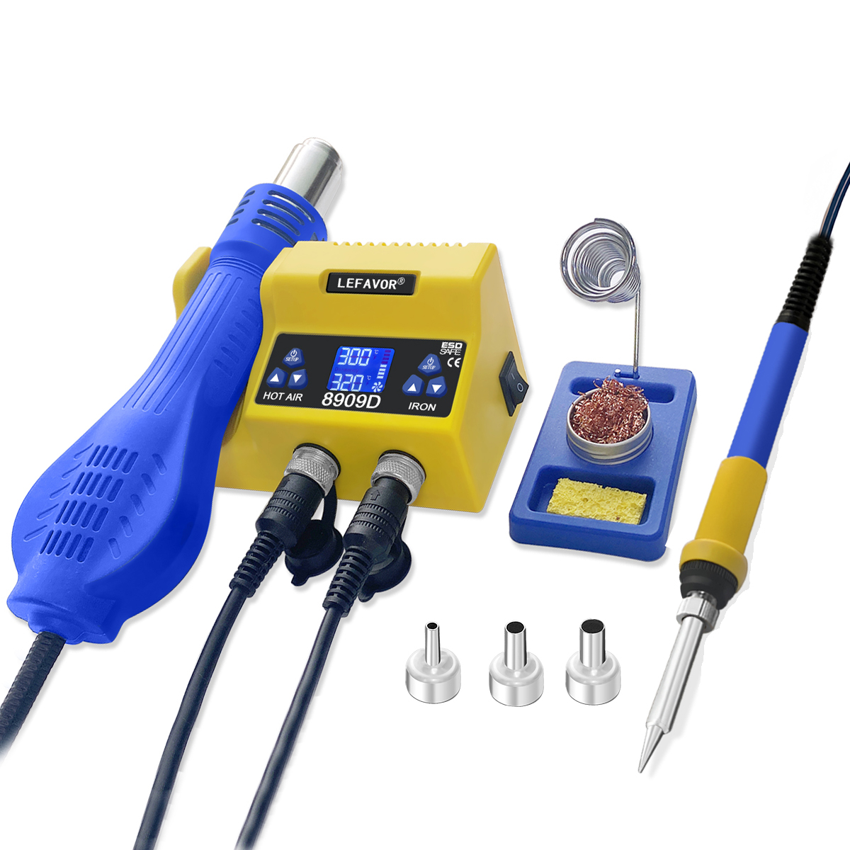 Stasiun solder Digital 2 In 1, - Smd Rework Station Hot Air Soldering 2 In 1 ulasan dan harga