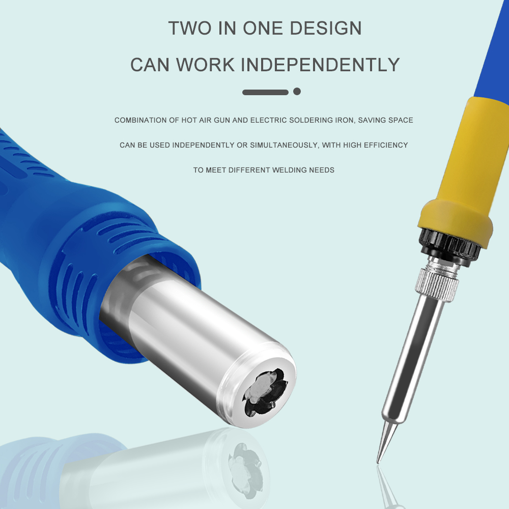Stasiun solder Digital 2 In 1, - Smd Rework Station Hot Air Soldering 2 In 1 ulasan dan harga