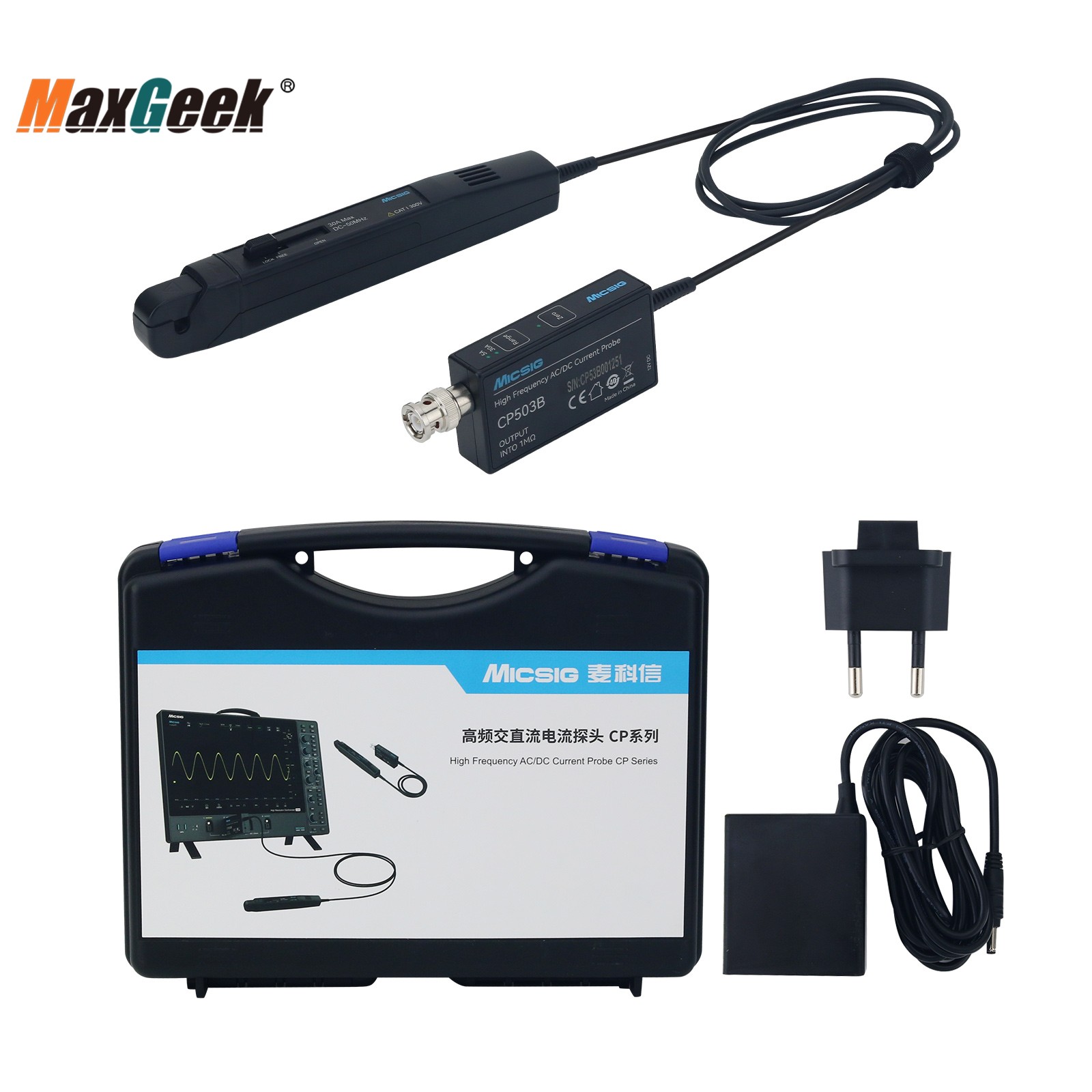Micsig Frekuensi Tinggi CP503B - Current Probe Ac Dc 50Mhz Oscilloscope ulasan dan harga